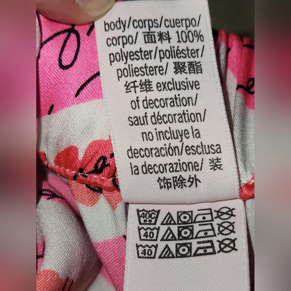 Victoria’s Secret Satin Kiss Print Pajama Shorts - Love Script Size XL